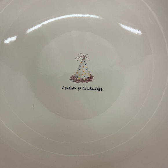 Rae Dunn I believe in celebrating large mixing bowl - birthday party decor - Picture 3 of 8